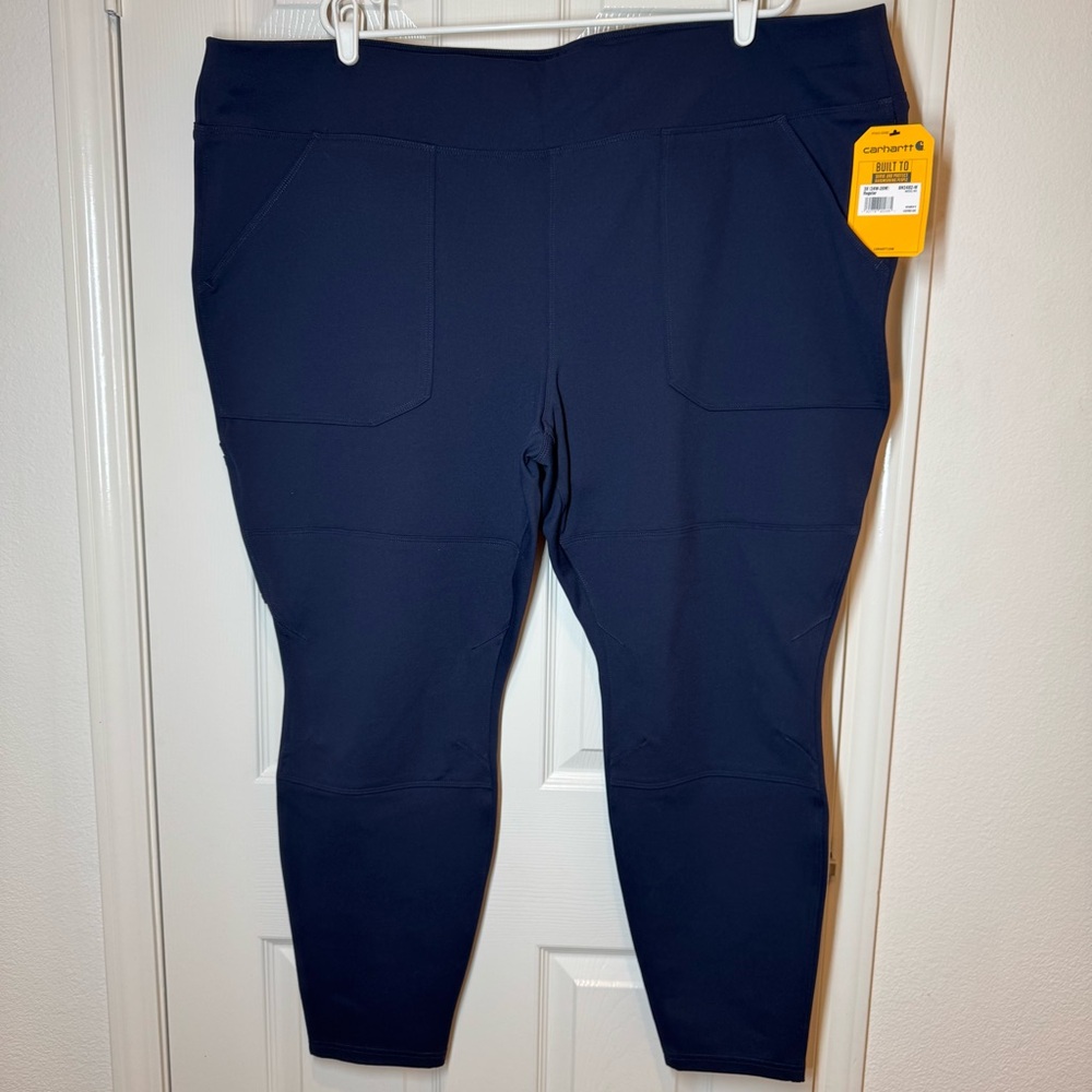 Carhartt Blue Leggings Force Fitted Midweight Utility Pants Plus Size 3X 24/26
